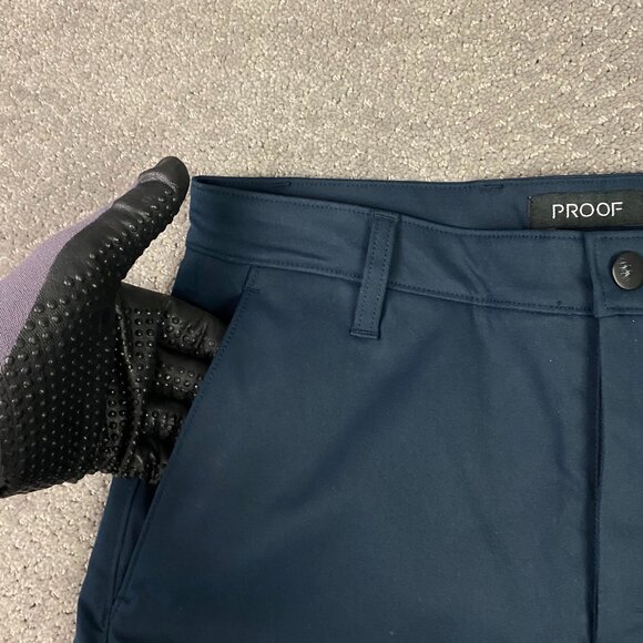 Proof The Nomad Shorts Men's 31 Blue Flat Front Performance Golf Huckberry Chino - Picture 2 of 13